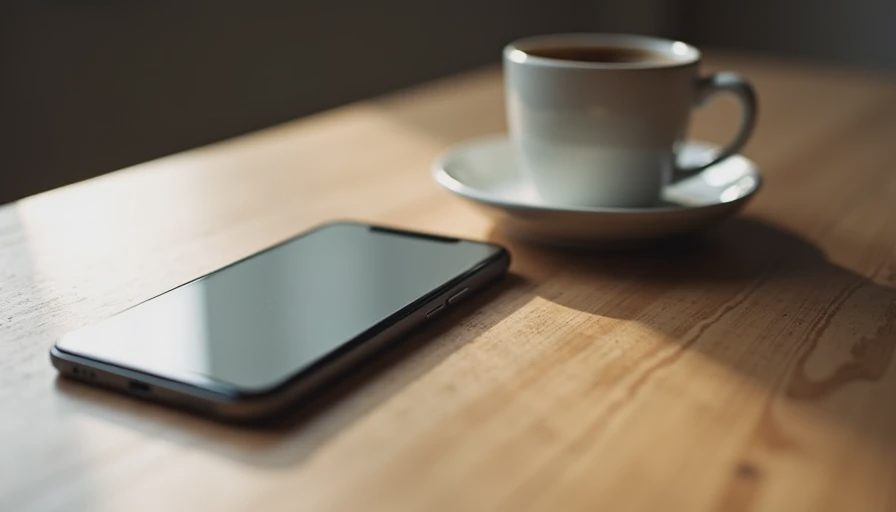 Close-up of a grayscale smartphone screen without red notification badges.webp