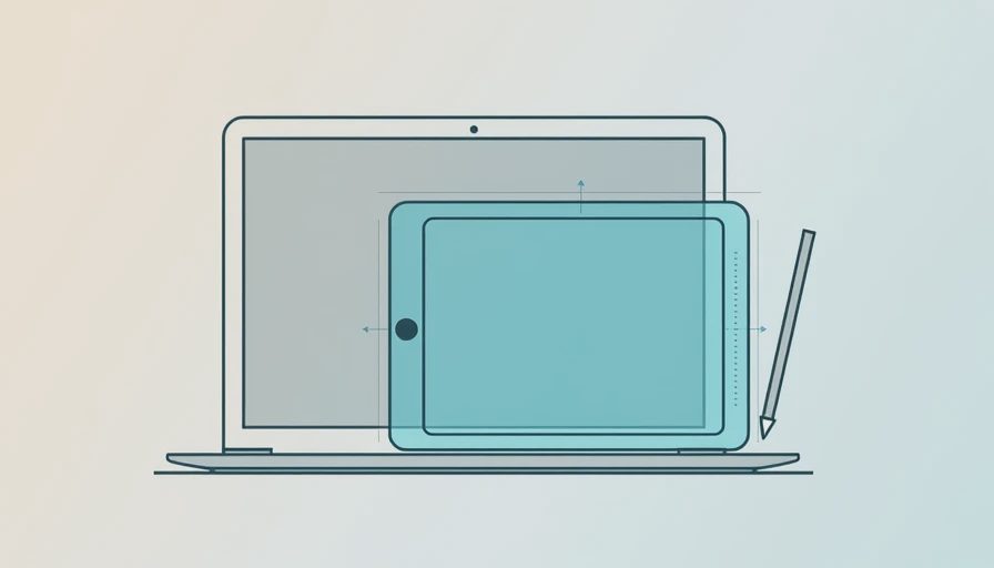 Conceptual illustration showing the functionality and device overlap between a tablet and a laptop.webp