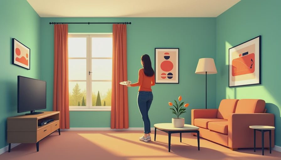 Visual context for wall mounted cd player